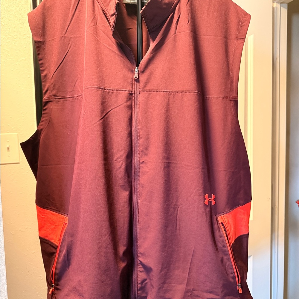 Under Armour Men's Maroon and Orange Vest - Picture 2 of 6